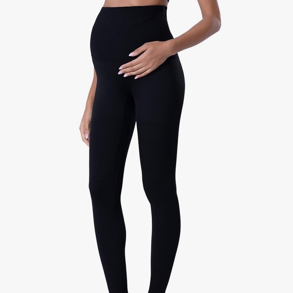 3 Pairs of Women's Black Maternity Leggings